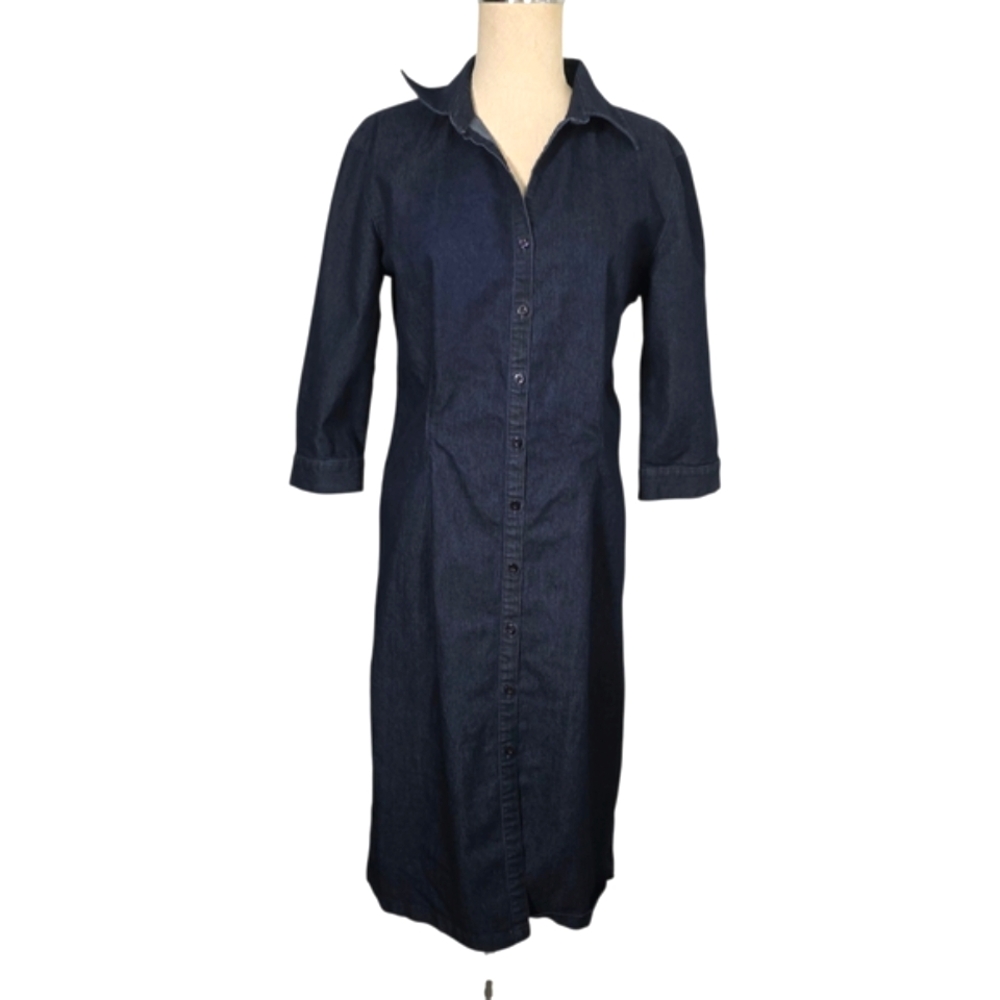 Smart Set Denim Midi 3/4 Sleeve Dress S, 8/9 (M)